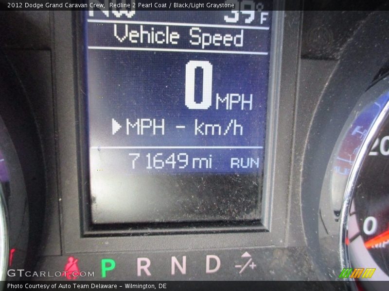 Redline 2 Pearl Coat / Black/Light Graystone 2012 Dodge Grand Caravan Crew