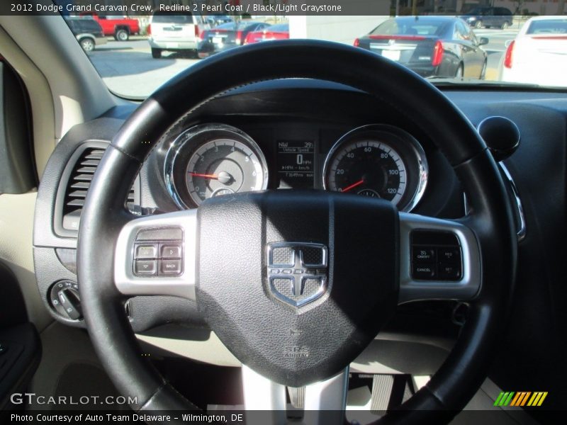 Redline 2 Pearl Coat / Black/Light Graystone 2012 Dodge Grand Caravan Crew