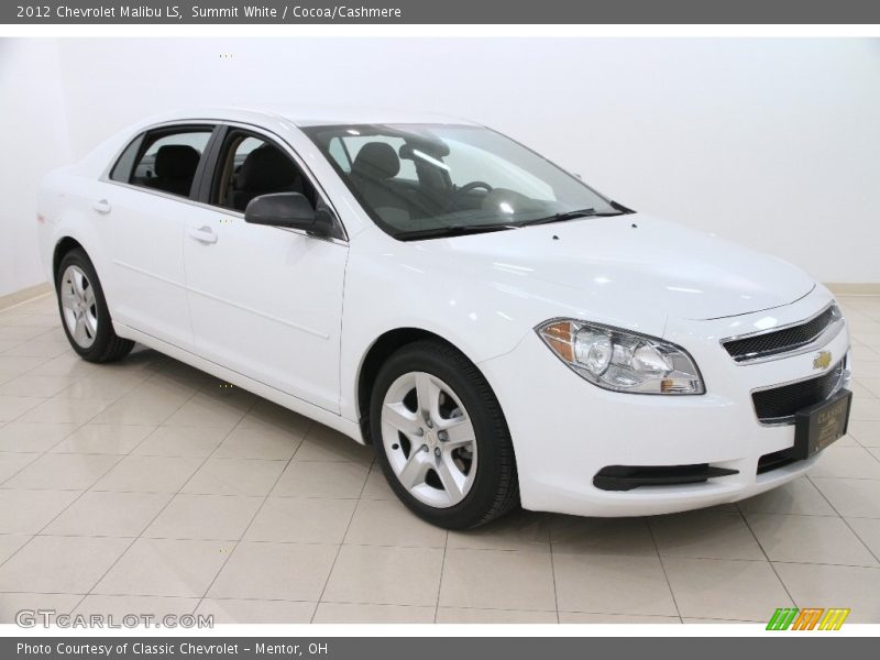Summit White / Cocoa/Cashmere 2012 Chevrolet Malibu LS