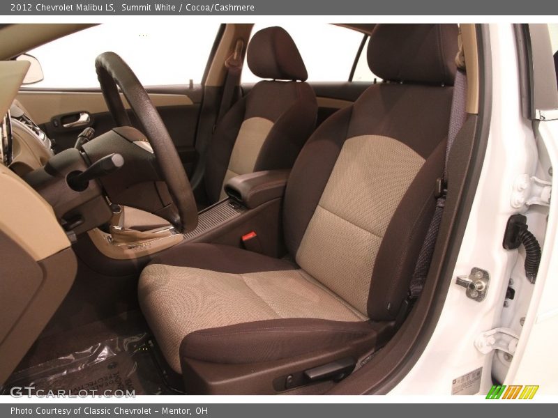 Front Seat of 2012 Malibu LS