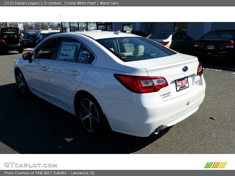 Crystal White Pearl / Warm Ivory 2016 Subaru Legacy 2.5i Limited