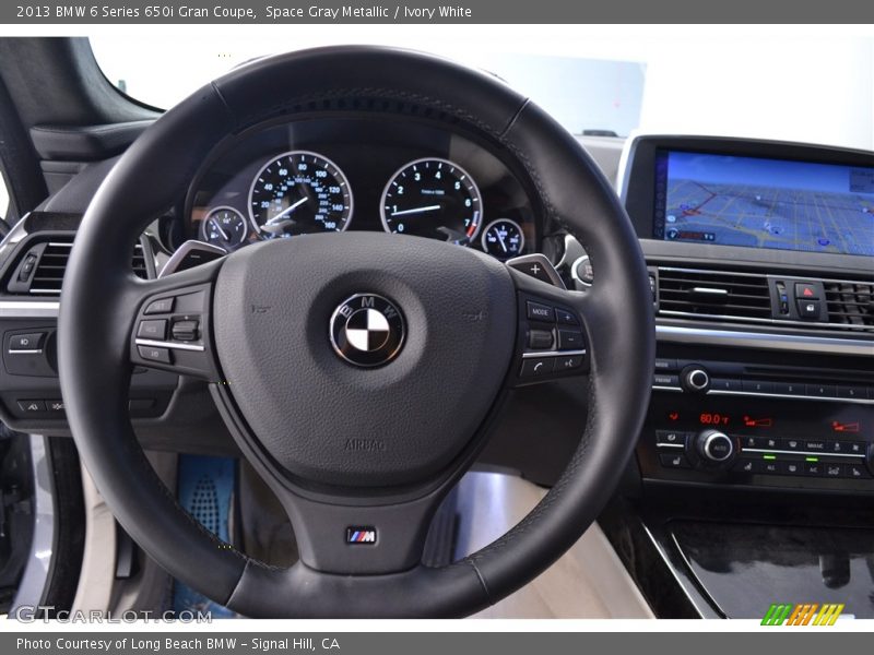 Space Gray Metallic / Ivory White 2013 BMW 6 Series 650i Gran Coupe