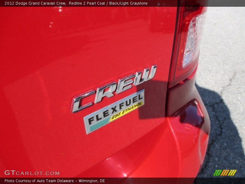 Redline 2 Pearl Coat / Black/Light Graystone 2012 Dodge Grand Caravan Crew