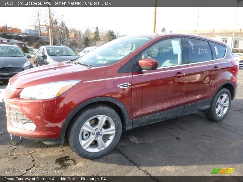Sunset Metallic / Charcoal Black 2016 Ford Escape SE 4WD