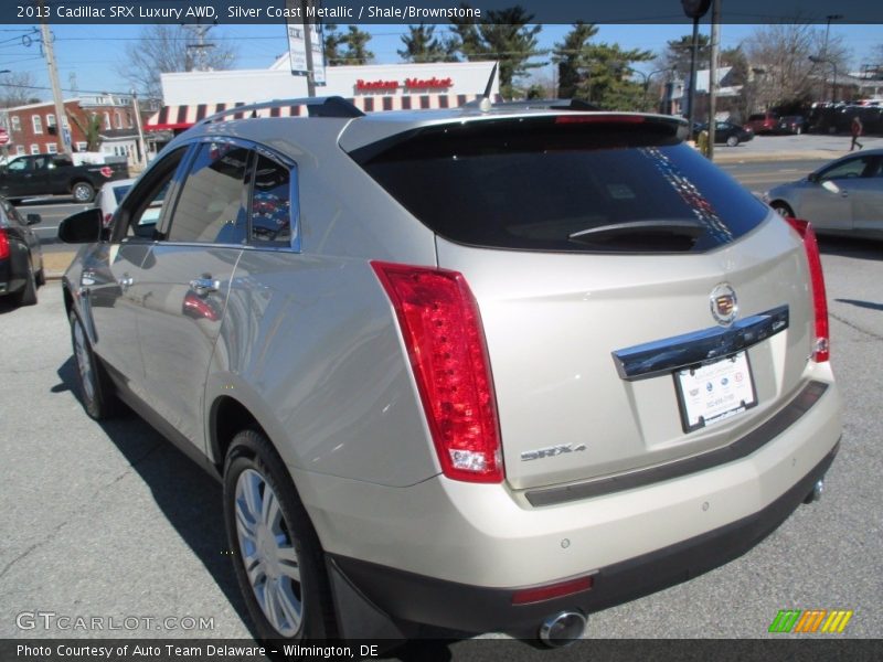 Silver Coast Metallic / Shale/Brownstone 2013 Cadillac SRX Luxury AWD