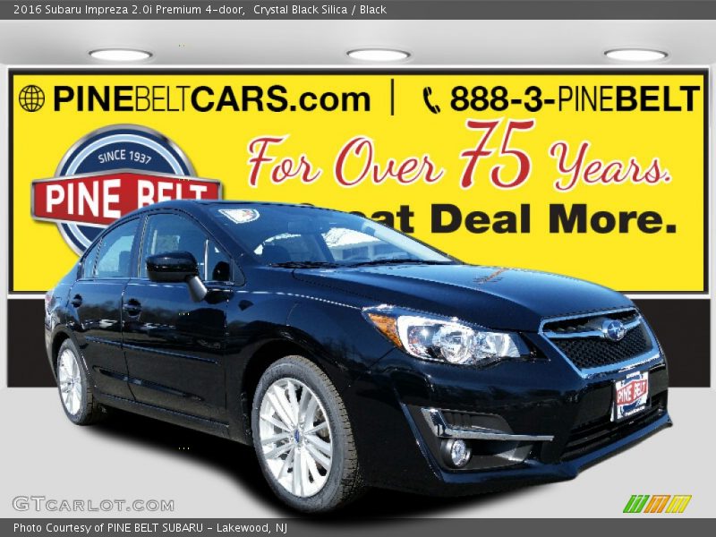 Crystal Black Silica / Black 2016 Subaru Impreza 2.0i Premium 4-door