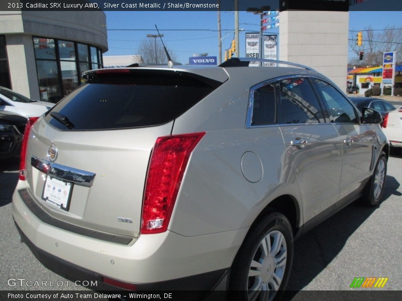 Silver Coast Metallic / Shale/Brownstone 2013 Cadillac SRX Luxury AWD
