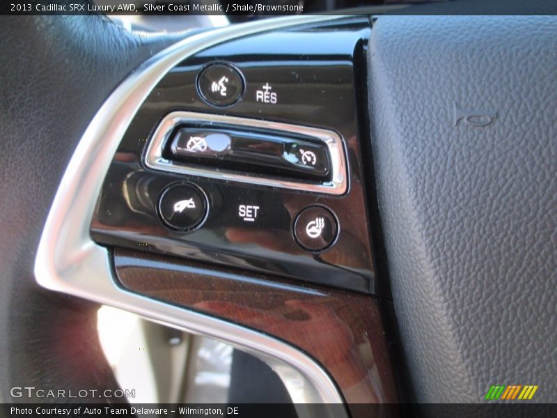 Silver Coast Metallic / Shale/Brownstone 2013 Cadillac SRX Luxury AWD