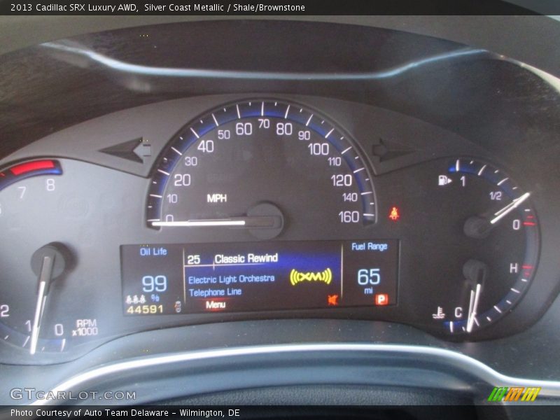 Silver Coast Metallic / Shale/Brownstone 2013 Cadillac SRX Luxury AWD