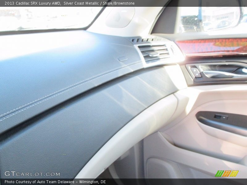 Silver Coast Metallic / Shale/Brownstone 2013 Cadillac SRX Luxury AWD