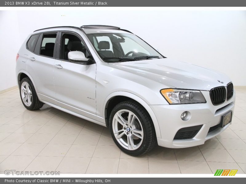 Titanium Silver Metallic / Black 2013 BMW X3 xDrive 28i
