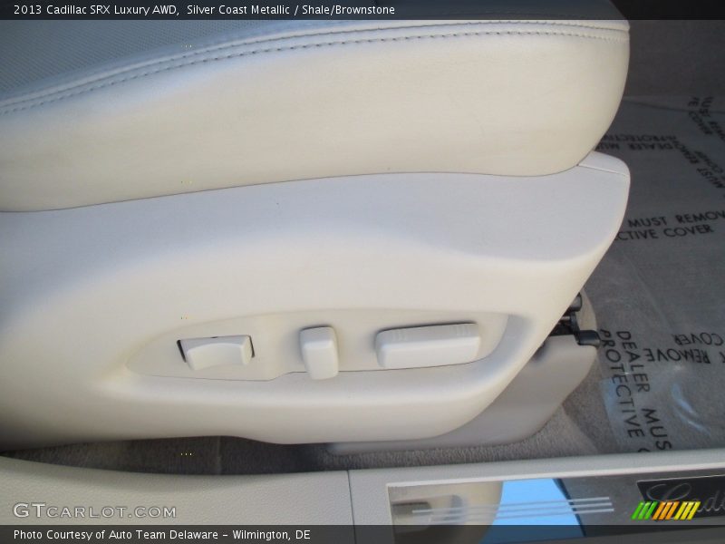 Silver Coast Metallic / Shale/Brownstone 2013 Cadillac SRX Luxury AWD