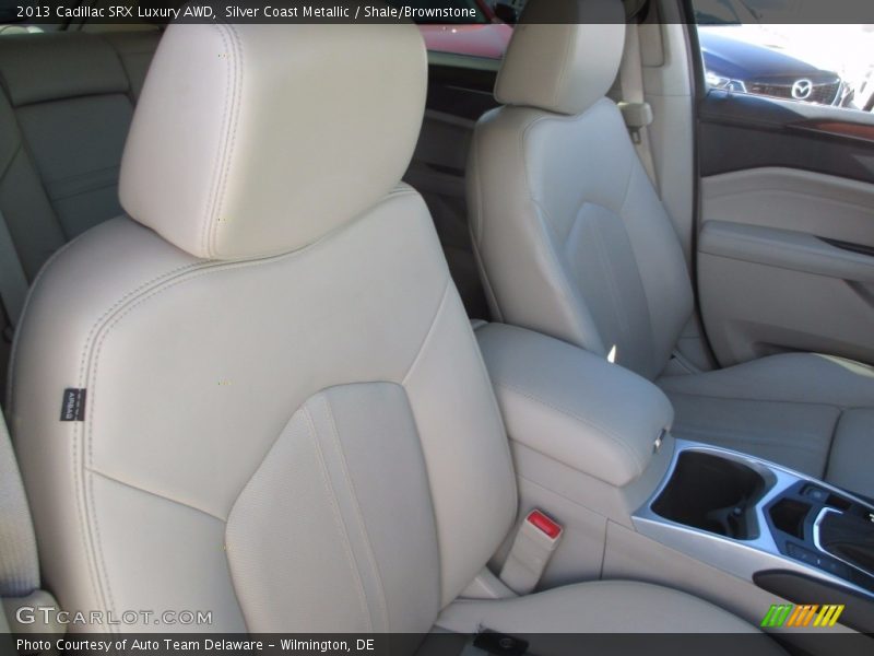 Silver Coast Metallic / Shale/Brownstone 2013 Cadillac SRX Luxury AWD