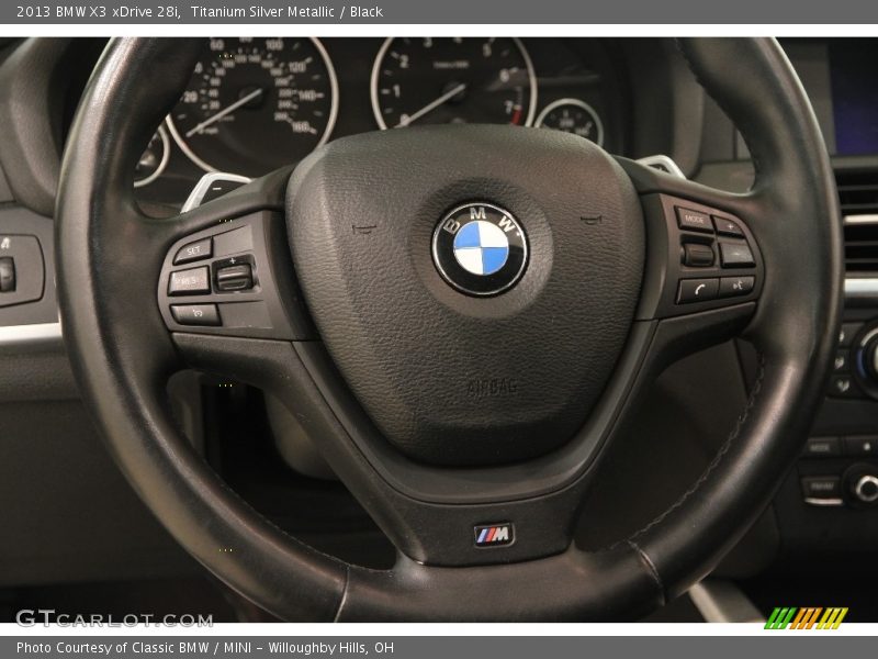 Titanium Silver Metallic / Black 2013 BMW X3 xDrive 28i
