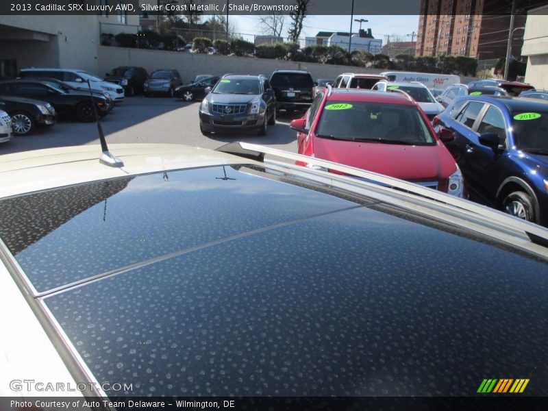 Silver Coast Metallic / Shale/Brownstone 2013 Cadillac SRX Luxury AWD