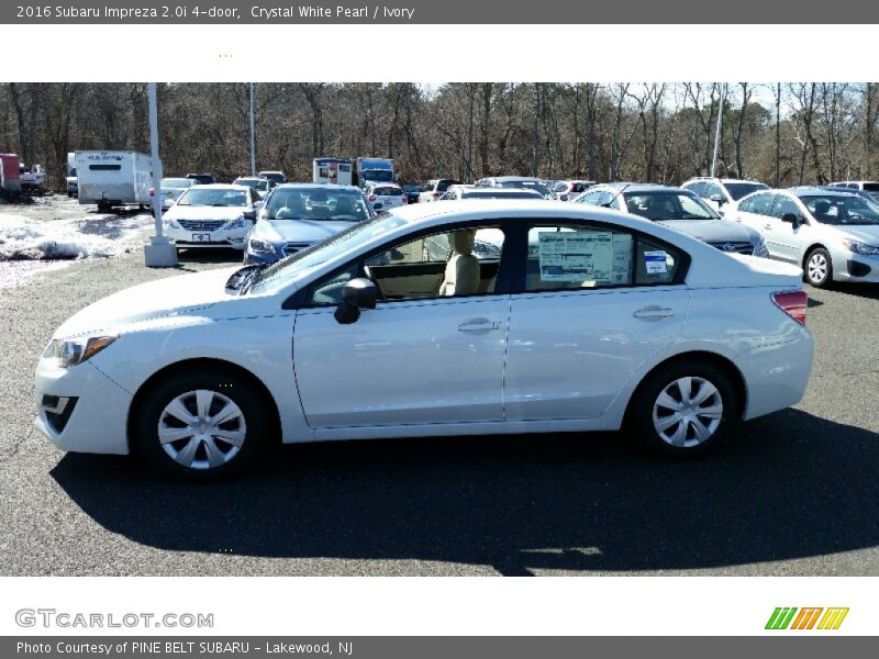 Crystal White Pearl / Ivory 2016 Subaru Impreza 2.0i 4-door