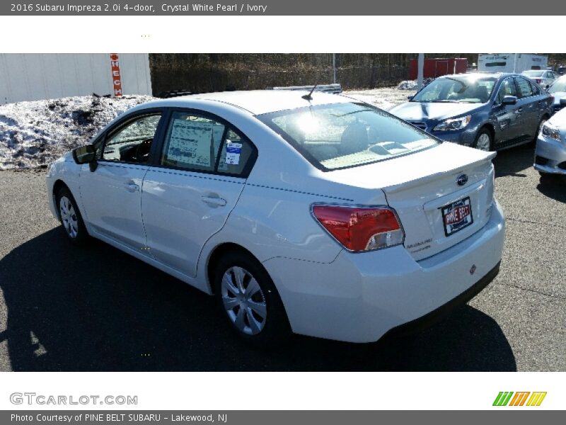 Crystal White Pearl / Ivory 2016 Subaru Impreza 2.0i 4-door