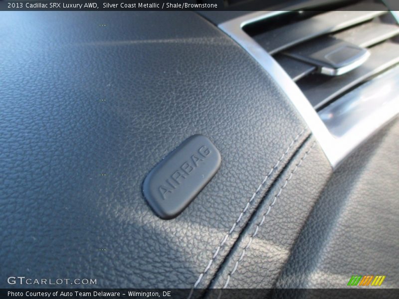Silver Coast Metallic / Shale/Brownstone 2013 Cadillac SRX Luxury AWD