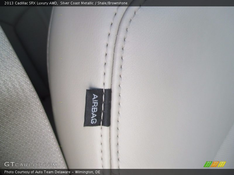 Silver Coast Metallic / Shale/Brownstone 2013 Cadillac SRX Luxury AWD