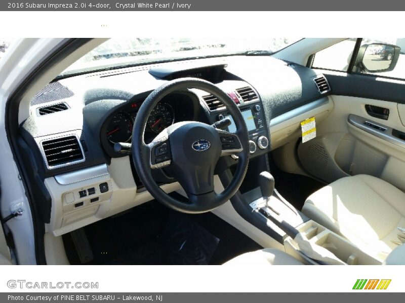 Crystal White Pearl / Ivory 2016 Subaru Impreza 2.0i 4-door