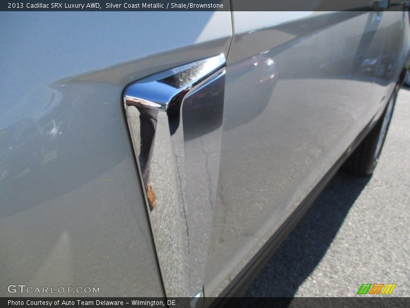 Silver Coast Metallic / Shale/Brownstone 2013 Cadillac SRX Luxury AWD