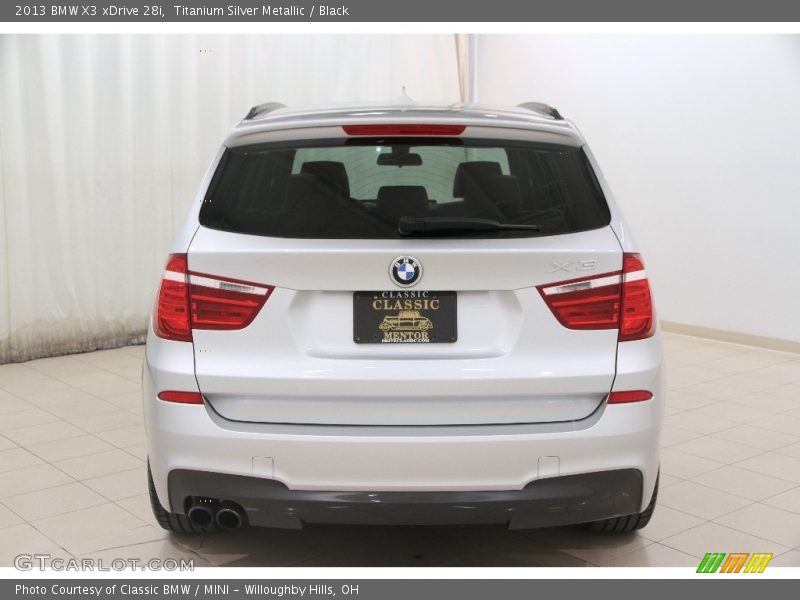 Titanium Silver Metallic / Black 2013 BMW X3 xDrive 28i