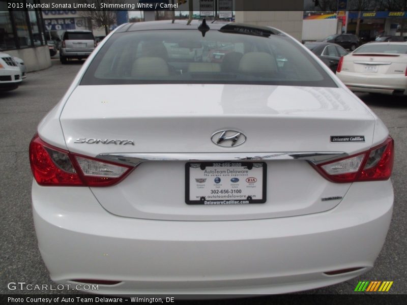 Shimmering White / Camel 2013 Hyundai Sonata Limited