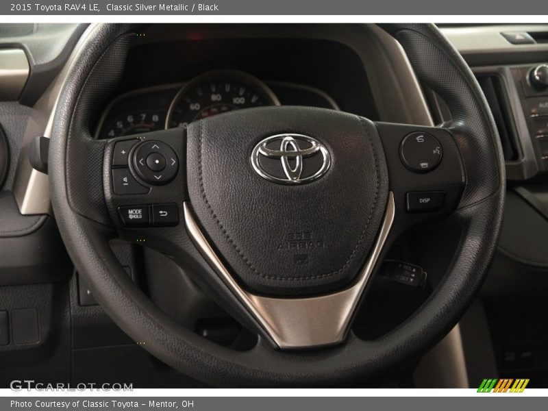 Classic Silver Metallic / Black 2015 Toyota RAV4 LE