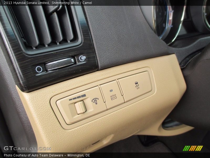 Shimmering White / Camel 2013 Hyundai Sonata Limited