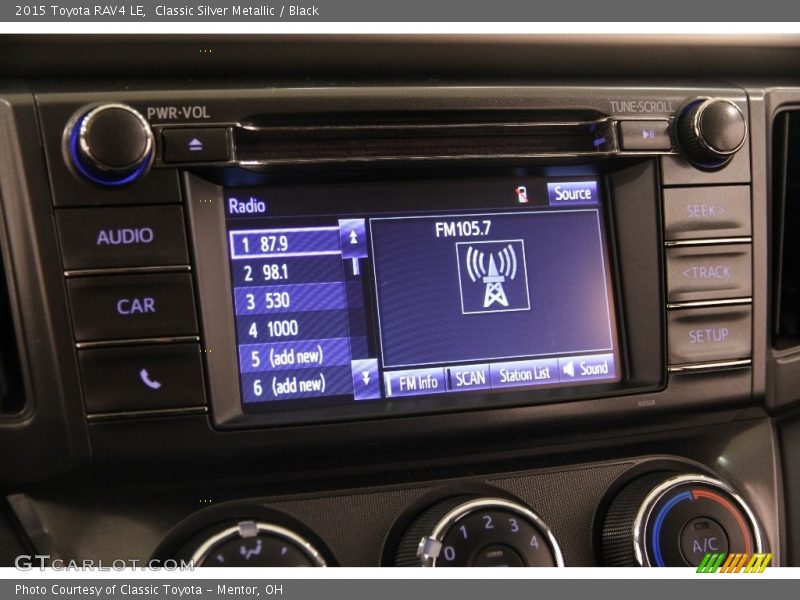 Classic Silver Metallic / Black 2015 Toyota RAV4 LE