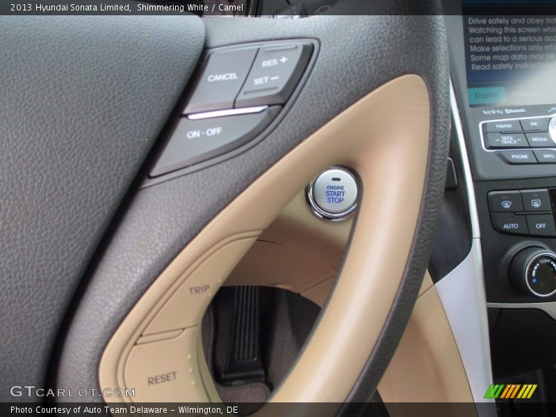 Shimmering White / Camel 2013 Hyundai Sonata Limited