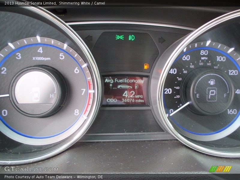 Shimmering White / Camel 2013 Hyundai Sonata Limited