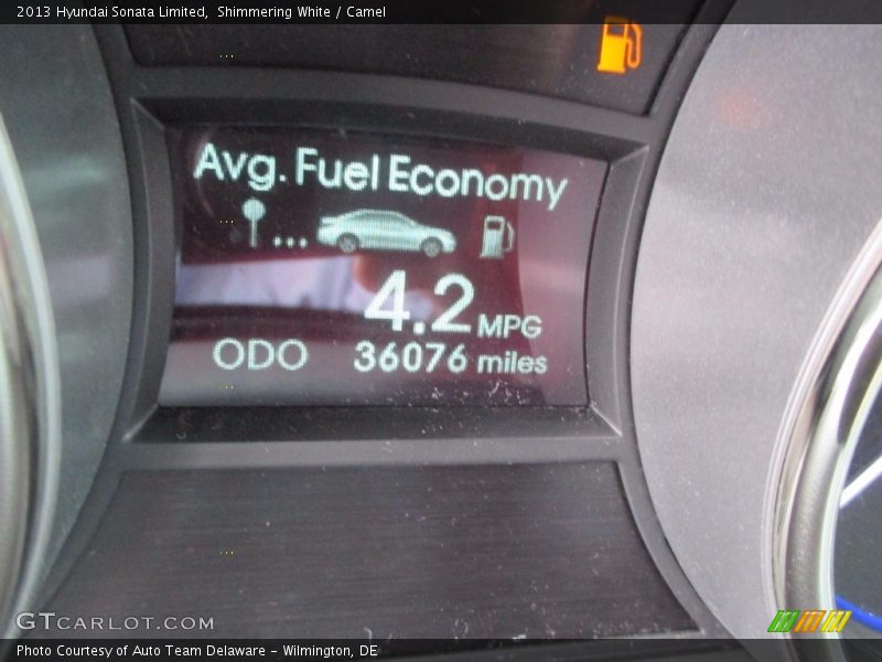 Shimmering White / Camel 2013 Hyundai Sonata Limited