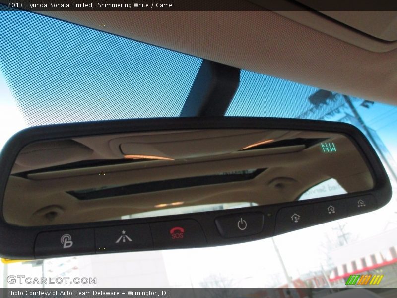 Shimmering White / Camel 2013 Hyundai Sonata Limited