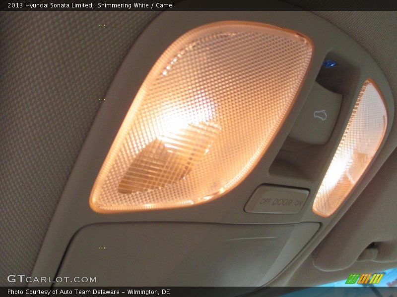 Shimmering White / Camel 2013 Hyundai Sonata Limited