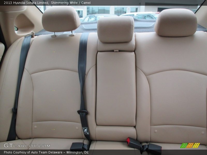 Shimmering White / Camel 2013 Hyundai Sonata Limited