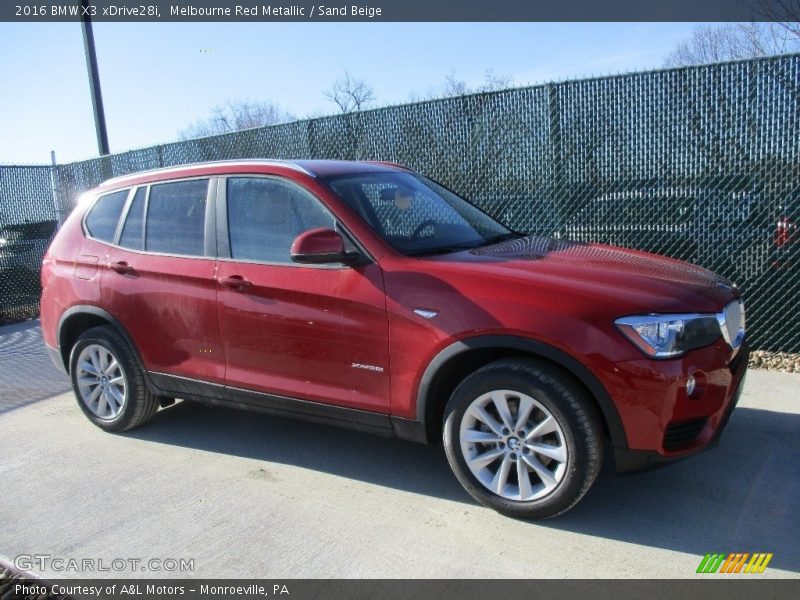 Melbourne Red Metallic / Sand Beige 2016 BMW X3 xDrive28i