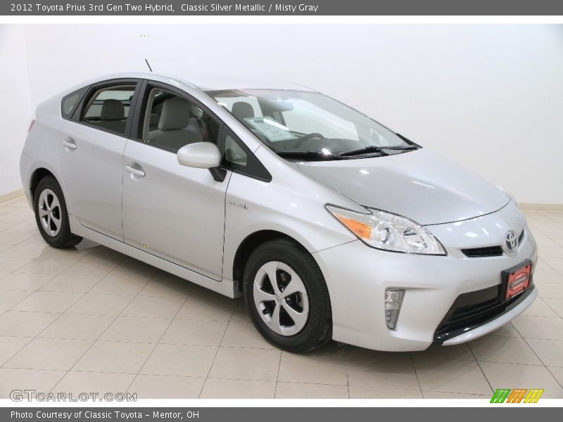 Classic Silver Metallic / Misty Gray 2012 Toyota Prius 3rd Gen Two Hybrid