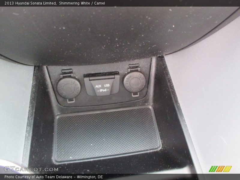 Shimmering White / Camel 2013 Hyundai Sonata Limited