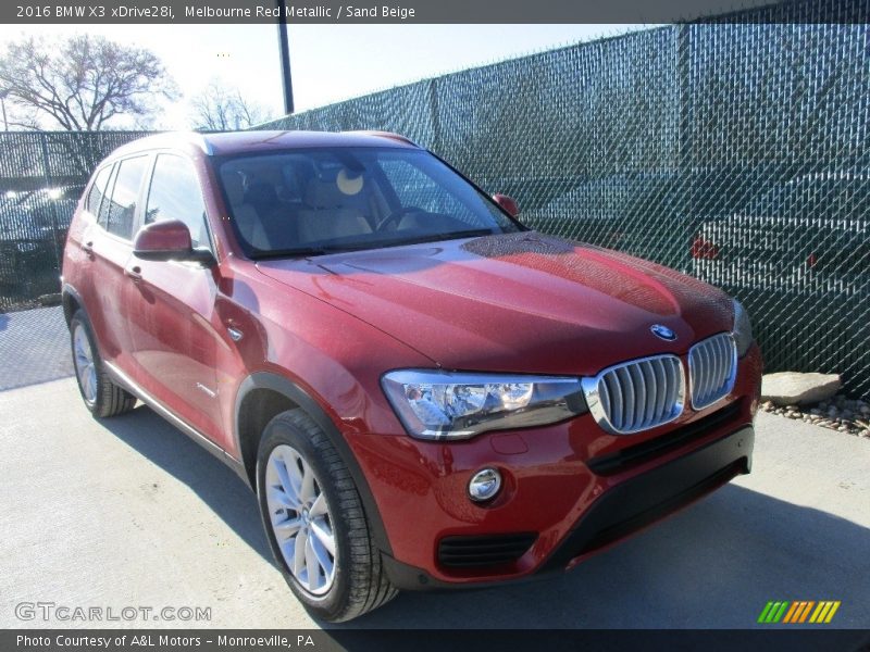 Melbourne Red Metallic / Sand Beige 2016 BMW X3 xDrive28i