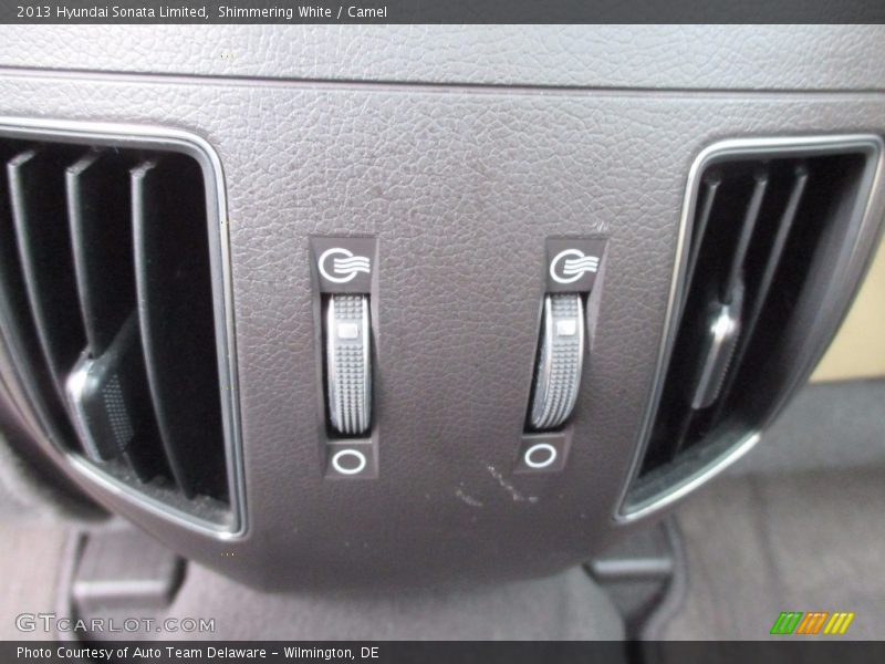 Shimmering White / Camel 2013 Hyundai Sonata Limited