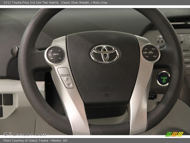 Classic Silver Metallic / Misty Gray 2012 Toyota Prius 3rd Gen Two Hybrid