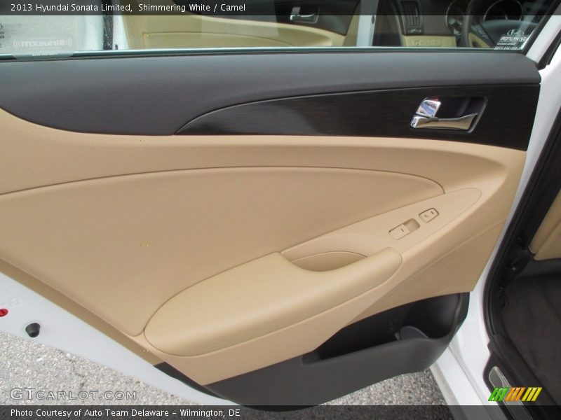 Shimmering White / Camel 2013 Hyundai Sonata Limited