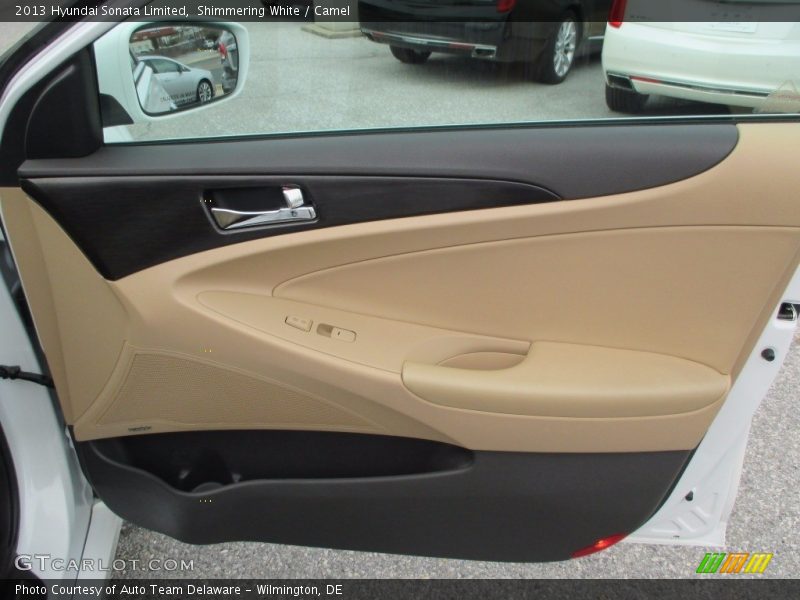 Shimmering White / Camel 2013 Hyundai Sonata Limited