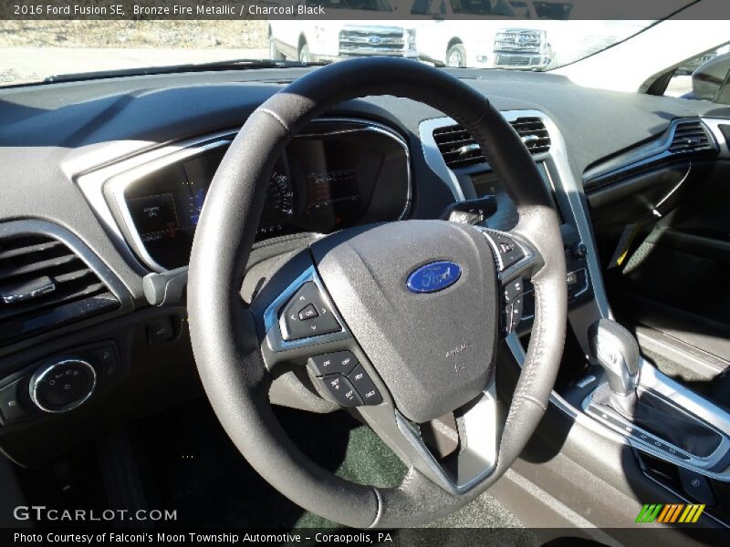 Bronze Fire Metallic / Charcoal Black 2016 Ford Fusion SE