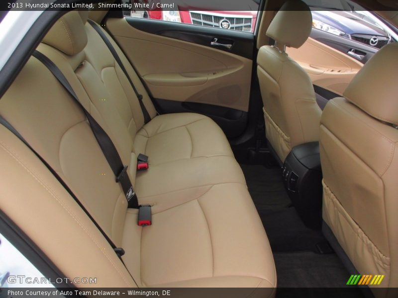 Shimmering White / Camel 2013 Hyundai Sonata Limited