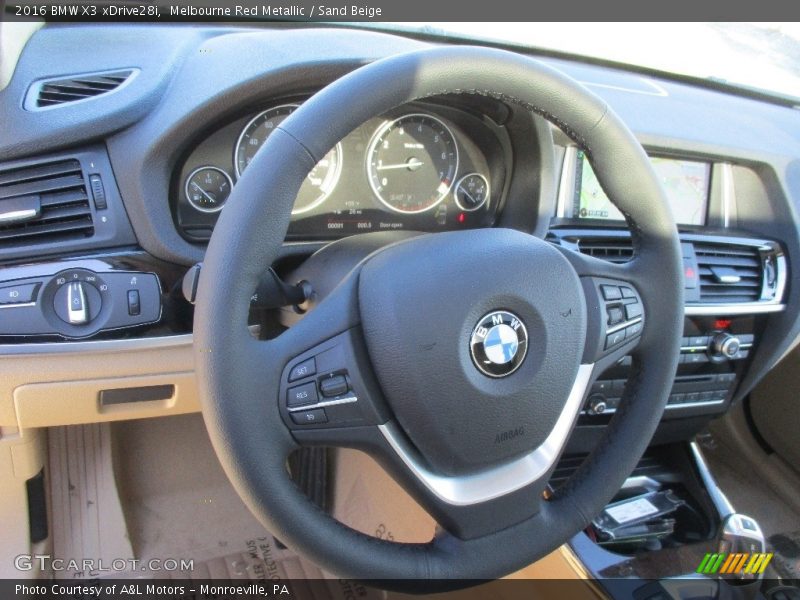 Melbourne Red Metallic / Sand Beige 2016 BMW X3 xDrive28i