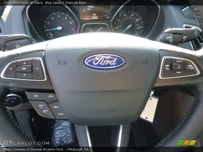 Blue Candy / Charcoal Black 2016 Ford Focus SE Hatch