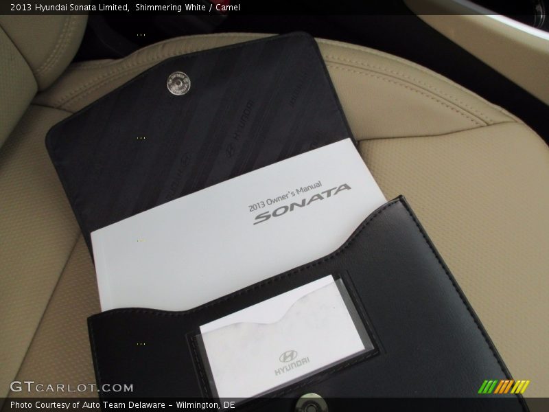 Shimmering White / Camel 2013 Hyundai Sonata Limited