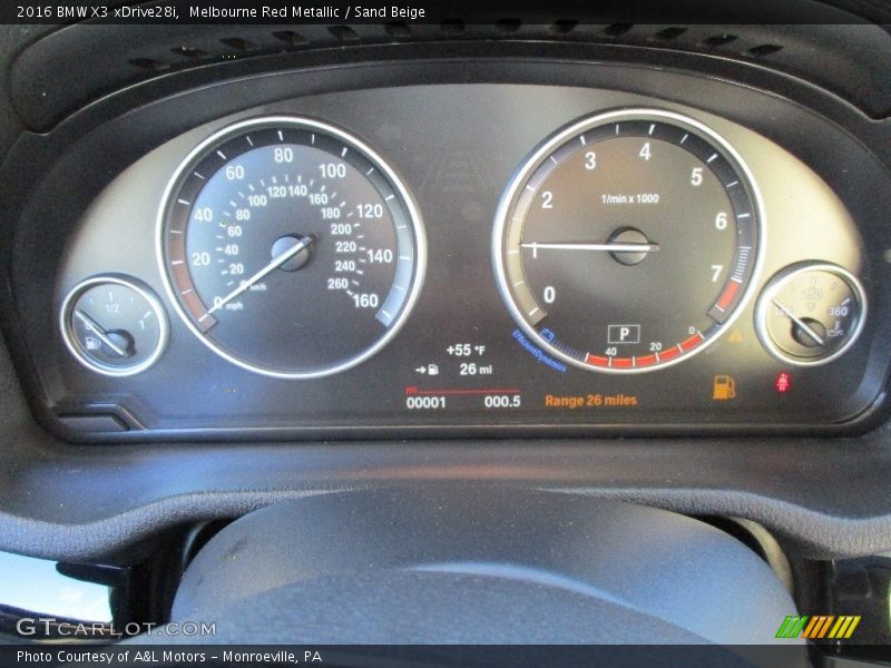 Melbourne Red Metallic / Sand Beige 2016 BMW X3 xDrive28i